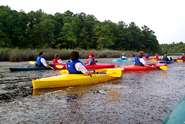 Attending one of the park's kayak trips is a great way to learn to kayak and to explore the park at False Cape State Park, Virginia