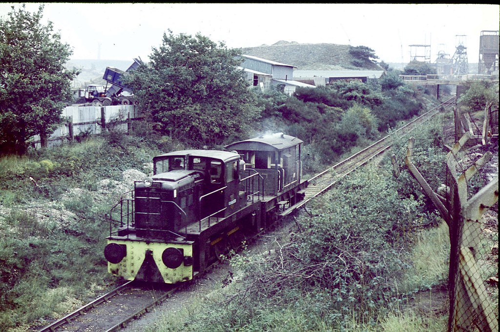 NCB diesel shunter at Littleton Colliery sept 1974