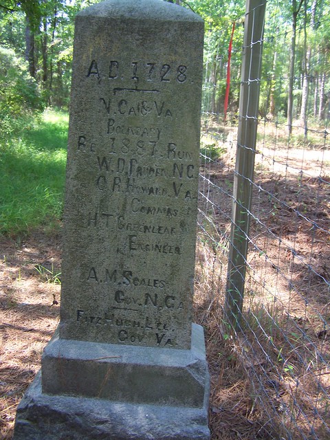 The monument was placed in the 1700s to mark the border between North Carolina and Virginia at False Cape State Park in Virginia