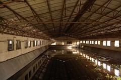 Flooded riding hall