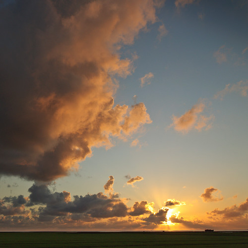 sunset clouds landscape d90 koog uelvesbüll