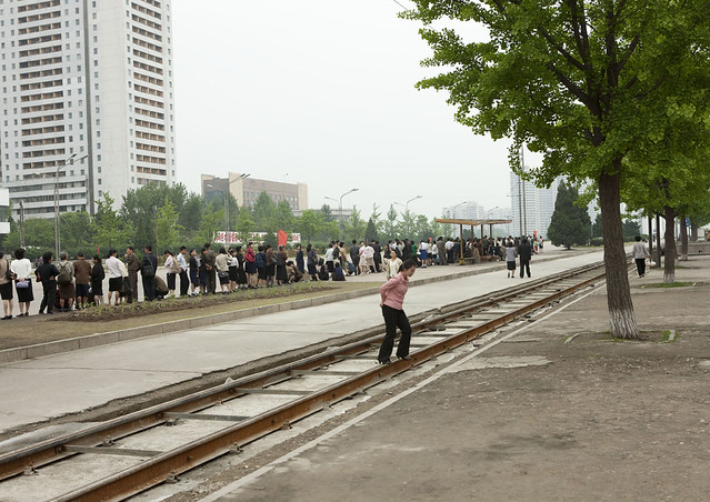 Queueing in Pyongyang - North Korea