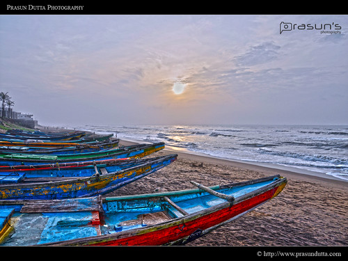 blue sea sky cloud india beach sunrise boats boat nikon colorphotography orissa hdr cloudscape gopalpur seabeach d90 prasun nikond90 prasundutta photographyforrecreation prasunsphotography