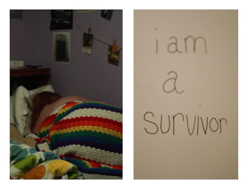 selfportrait bedroom diptych anniversary blanket week36 survivor sexualabuse molskine 52weeks 30mmf14