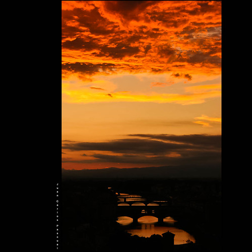 luz río puente atardecer agua italia nubes florencia nocturna puestadesol rizzo asquaresuperstarstemple