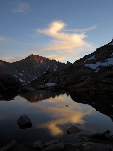 sunset nature reflections backpacking sierranevada