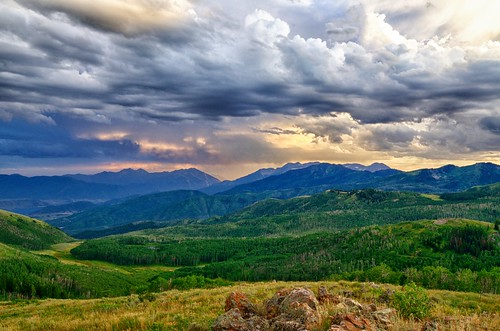 trees sunset sky mountains green clouds landscape utah parkcity hdr deervalley d7000hdr