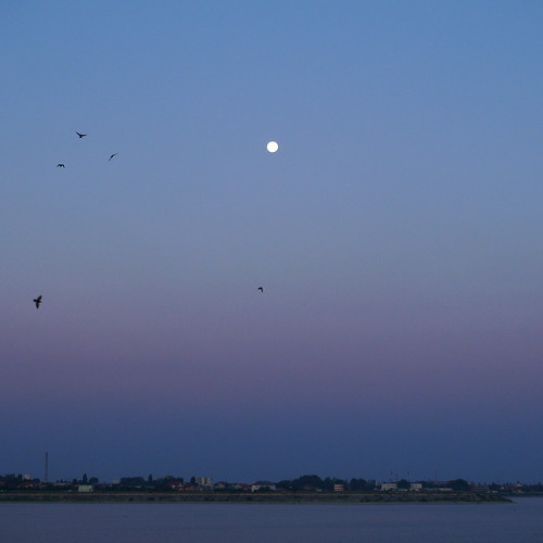 blue sky moon water sunrise landscape squareformat nightwatch ★ bucurești laculmorii panasonicdmclx3 crângași leicadcvariosummicron51128mmf2028asph