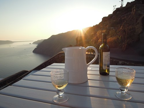 sunset islands wine santorini villa imerovigli aenon