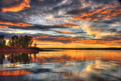sunrise chatfield lake littleton colorado 201109 hdr photo image picture landscape nature clouds reflection water
