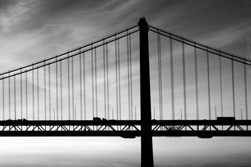 sanfrancisco california bridge bw usa silhouette sunrise unitedstates unitedstatesofamerica baybridge