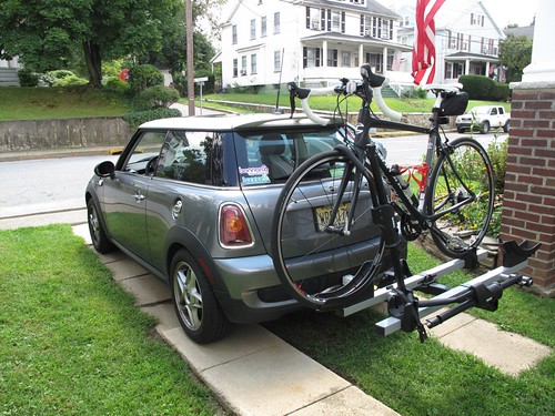 bike rack between rv and toad