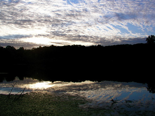 sky lake reflection water clouds landscape pennsylvania pa buckscounty