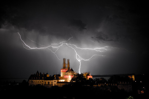 night switzerland lightning neuchatel collegiale 2011
