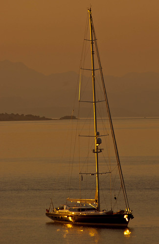 sea summer sunrise boats greek boat mediterranean harbour yacht greece anchor greekislands corfu greekisles ionianislands nisaki nissaki holidaysingreece