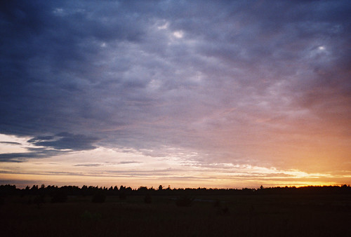 sunset sky sun film clouds analog 35mm landscape estonia zenit eesti zenitet