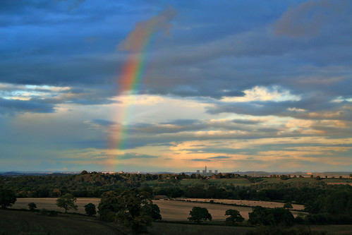 sky cloud station rainbow power view ratcliffe leicestershire hill east midlands breedonon