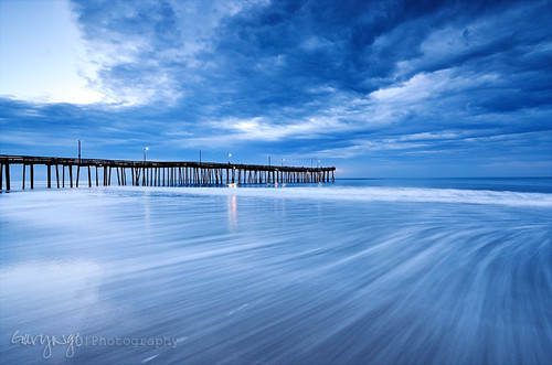 blue cloud seascape beach landscape virginia pier fishing nikon hour d7000