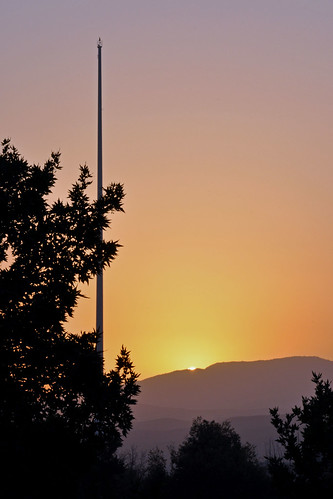 sunset silhouette tajikistan dushanbe flagpole d90 tadjikistan tamron18270