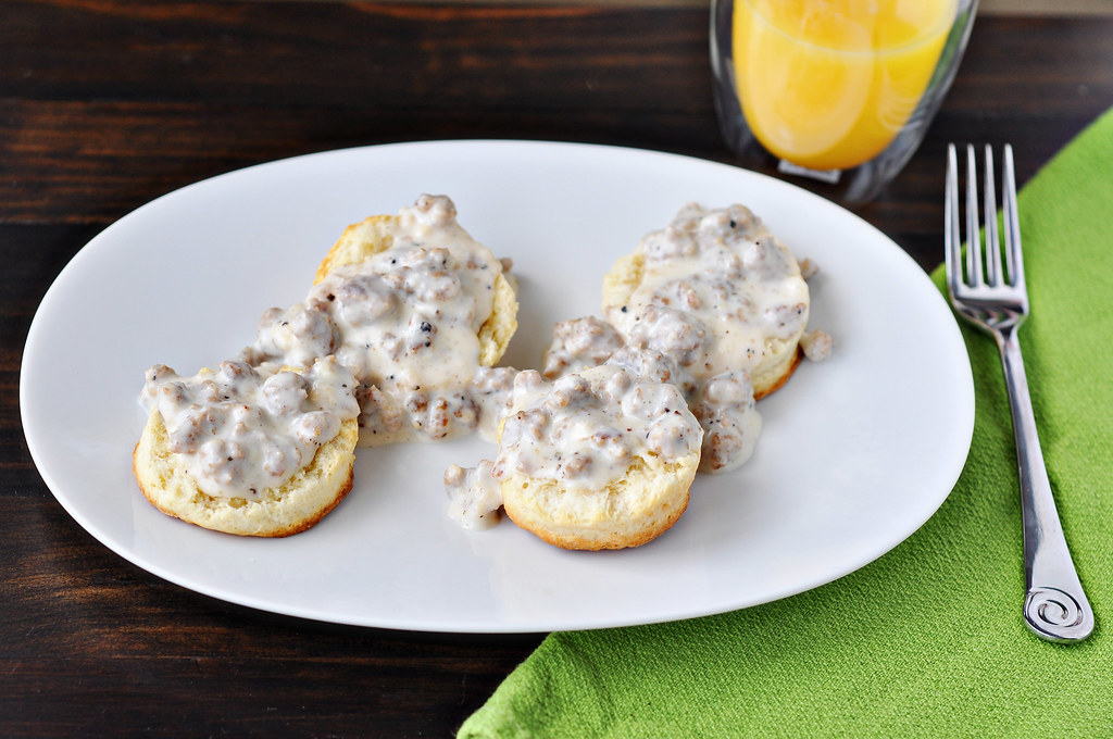 Cream Biscuits and Sausage Gravy