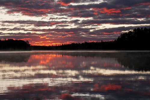 morning red lake reflection silhouette sunrise glow keefer canadapt