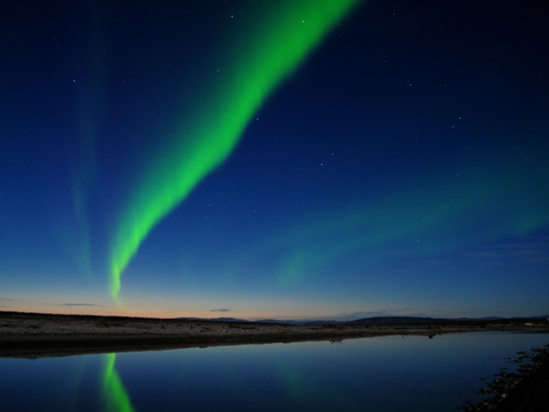 sunset alaska lights aurora northern