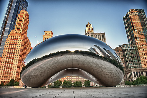 The Chicago Bean At Sunrise