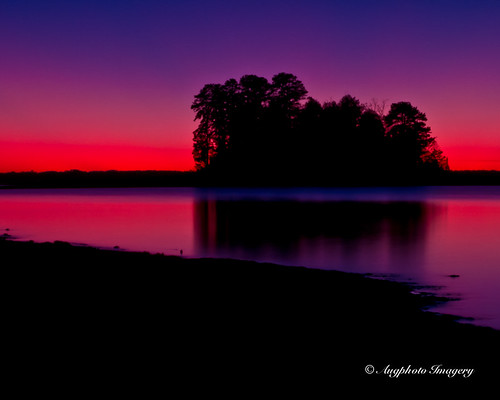 sunset usa lake sc water silhoutte starr