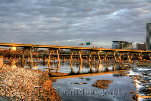 morning bridge sunrise virginia richmond hdr jamesriver manchesterbridge