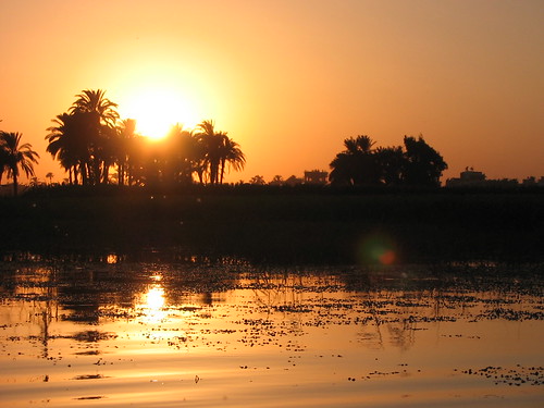 sunset egypt nile benisuef