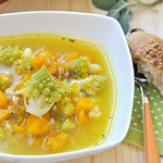 Pumpkin and Cauliflower Soup with Spelt