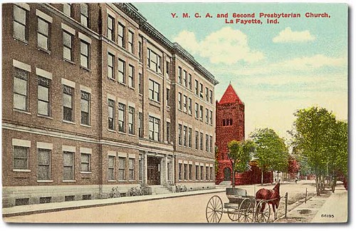 usa color history buildings lafayette churches indiana streetscene bicycles transportation buggy buggies tippecanoecounty hoosierrecollections