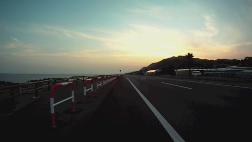 ocean road sunset sea japan movie geotagged cycling video hd shizuoka imovie shimizu 720p gopro goprohdhero halfhd geo:lat=3497277350051817 geo:lon=13849659401037593
