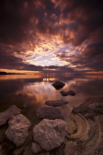 sunset color reflection beach water antelopeisland d90 utahstatepark greatsaltlakenikon