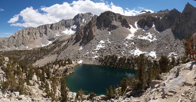 Heart Lake panorama from the trail above the lake