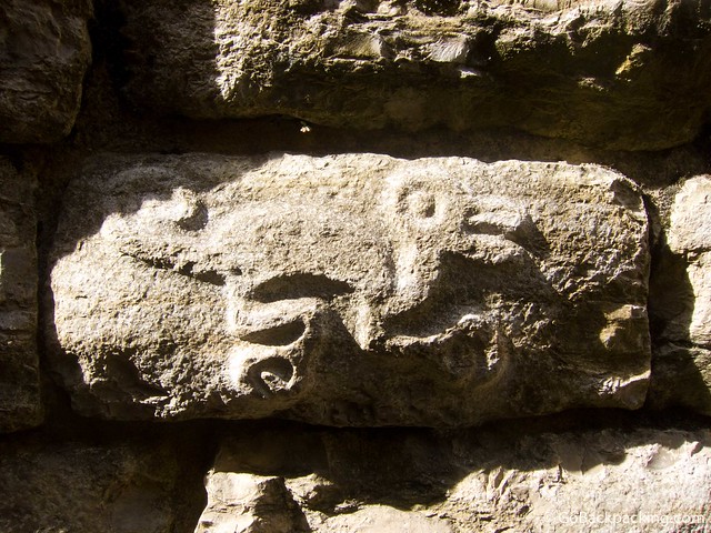 This stone carving is a combination of 3 different animals, each with their own symbolic meaning