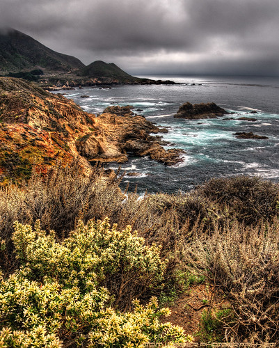 ocean california usa seascape storm flower water fog landscape nikon bigsur tomlussier