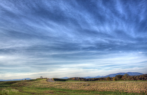 road park blue sky mountains clouds ridge explore machinery parkway terry end heavy hdr aldhizer