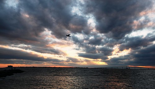 sunset sky water clouds bay newjersey jetty nj longport flickraward blinkagain flickrtravelaward
