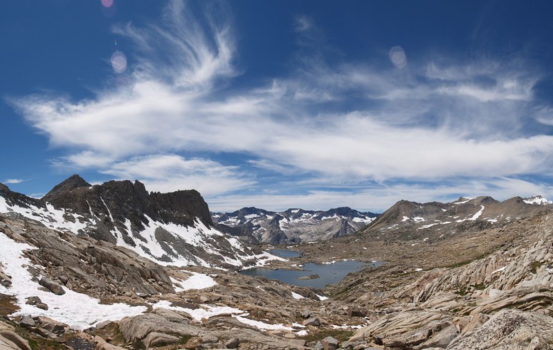 Dusy Basin panorama from below Mount Winchell