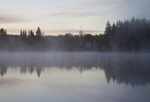 lake suomi finland dawn järvi usva heijastus ruovesi aamu murole