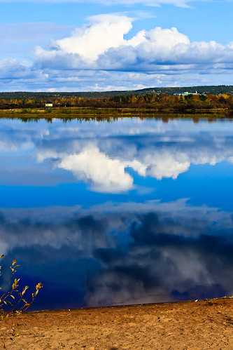 travel autumn finland river landscape rovaniemi