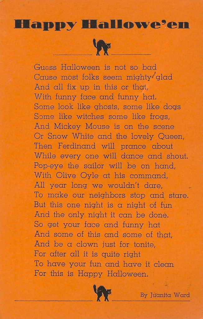 "Happy Hallowe'en" Poem | Halloween poems, Halloween funny, Happy halloween
