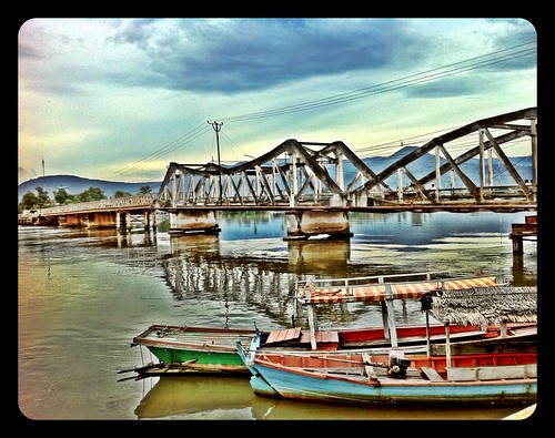 old bridge clouds landscape cambodia kampot iphoneography