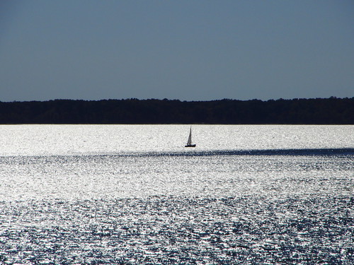 sunset lake water sailboat kerrlake