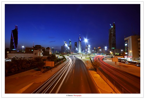 city blue urban building cars car buildings nikon long exposure sigma hour bluehour kuwait sigma1020mm d90 nikond90