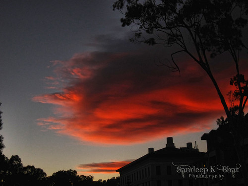 red sky orange color building clouds canon fire chemistry ucsb formations s90 crimsonclouds