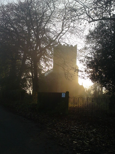 autumn mist church silhouette sunrise norfolk autumnleaves