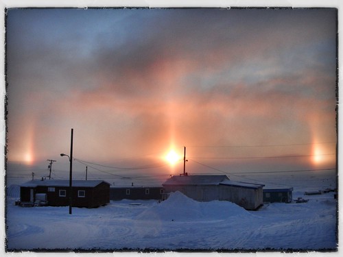 winter sun snow potd arctic sundogs resolute