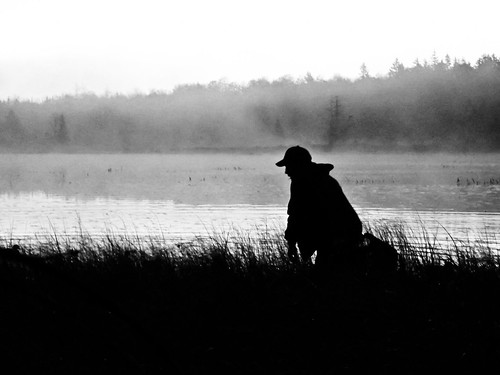 silhouette sunrise dawn hunting decoys smileylake